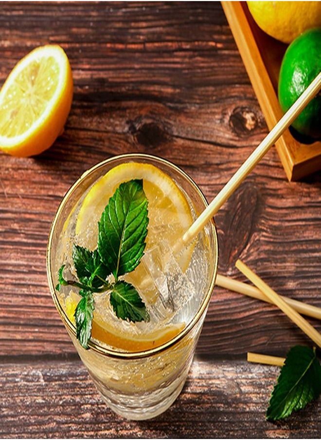 Generic - Eco-Friendly Biodegradable Straws made from plant fibers,200 pieces of 7.1-inch length,perfect for Vegan drinks and environmentally-friendly enthusiasts - Image 1