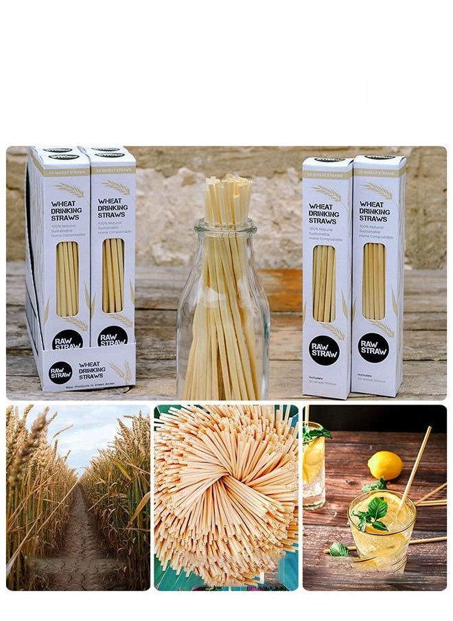 Generic - Eco-Friendly Biodegradable Straws made from plant fibers,200 pieces of 7.1-inch length,perfect for Vegan drinks and environmentally-friendly enthusiasts - Image 1