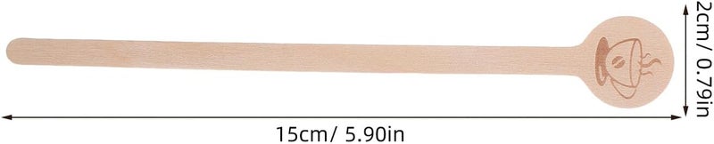 100pcs Wooden Coffee Stirrer Sticks round Ends, Biodegradable Beverage Mixing Sticks for Hot Cocoa, Cocktails, Espresso, Individually Wrapped for Bar and Cafe Use - Image 2
