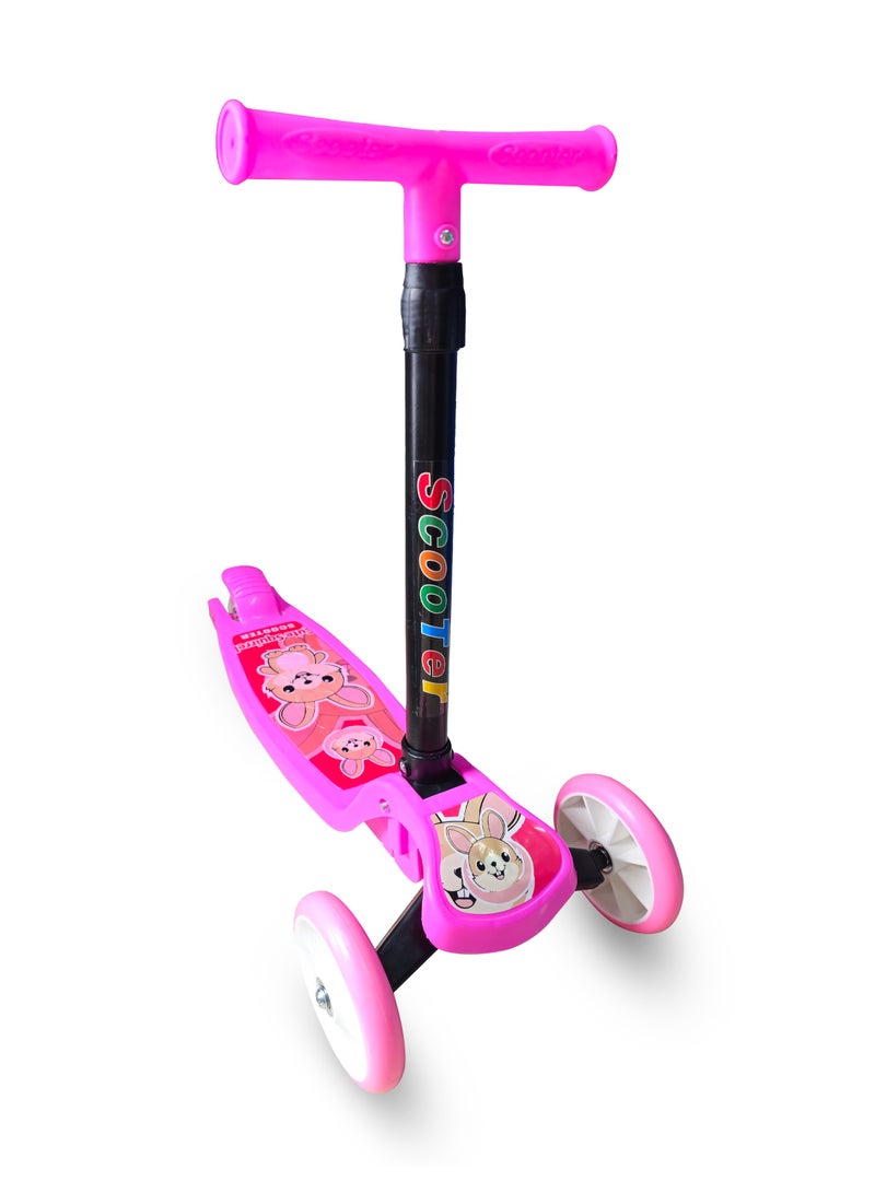 ال بي سكوتر أطفال قابل للطي بثلاث عجلات مع ارتفاع قابل للتعديل وفرامل قدم - Image 1