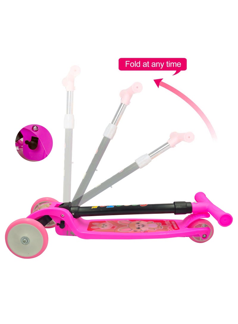 ال بي سكوتر أطفال قابل للطي بثلاث عجلات مع ارتفاع قابل للتعديل وفرامل قدم - Image 2