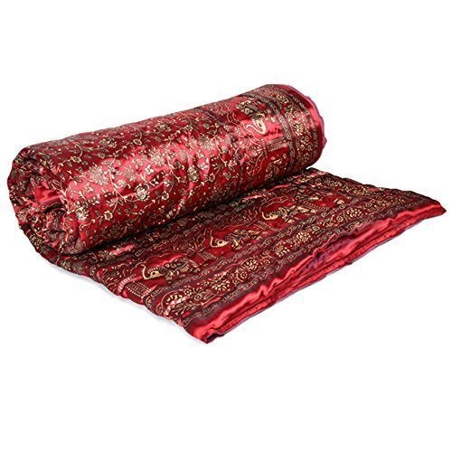 SVT SVT Traditional Famous Jaipuri Beautiful Floral Print in Silk red Jaipuri RajaiRazaiQuilt SingleSingle Bed QuiltComforterAC QuiltAC Comforter  - Image 3