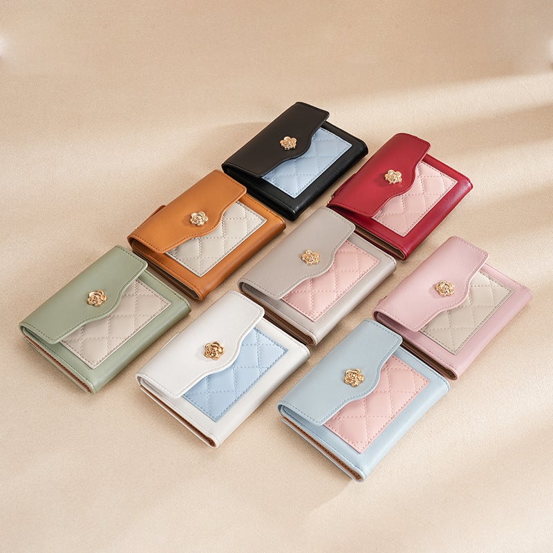 Multifunctional Solid Color PU Leather Wallet, RFID Blocking Design Portable Daily Storage Purse for Cards Cash Coin Business Use - Image 1