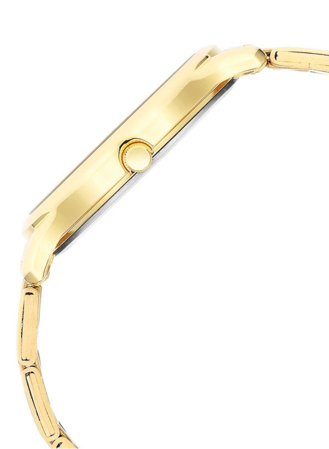 TITAN ساعة تيتان كاريشما التناظرية ذات القرص الأسود المستدير بحزام من الفولاذ المقاوم للصدأ الذهبي للرجال-1825YM02 - Image 4