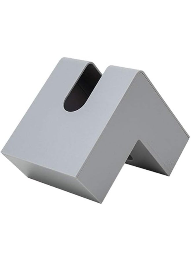 Paper holder, paper dispenser, triangular tissue box, plastic tissue holder, facial tissue dispenser, suitable for table, living room, bathroom, shops, bookshelf - Image 1