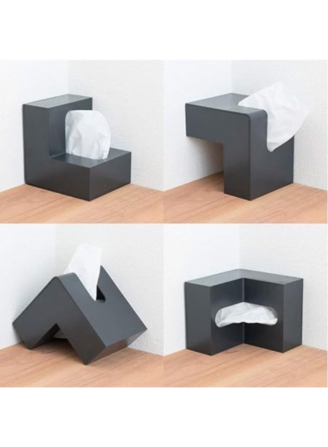 Paper holder, paper dispenser, triangular tissue box, plastic tissue holder, facial tissue dispenser, suitable for table, living room, bathroom, shops, bookshelf - Image 3