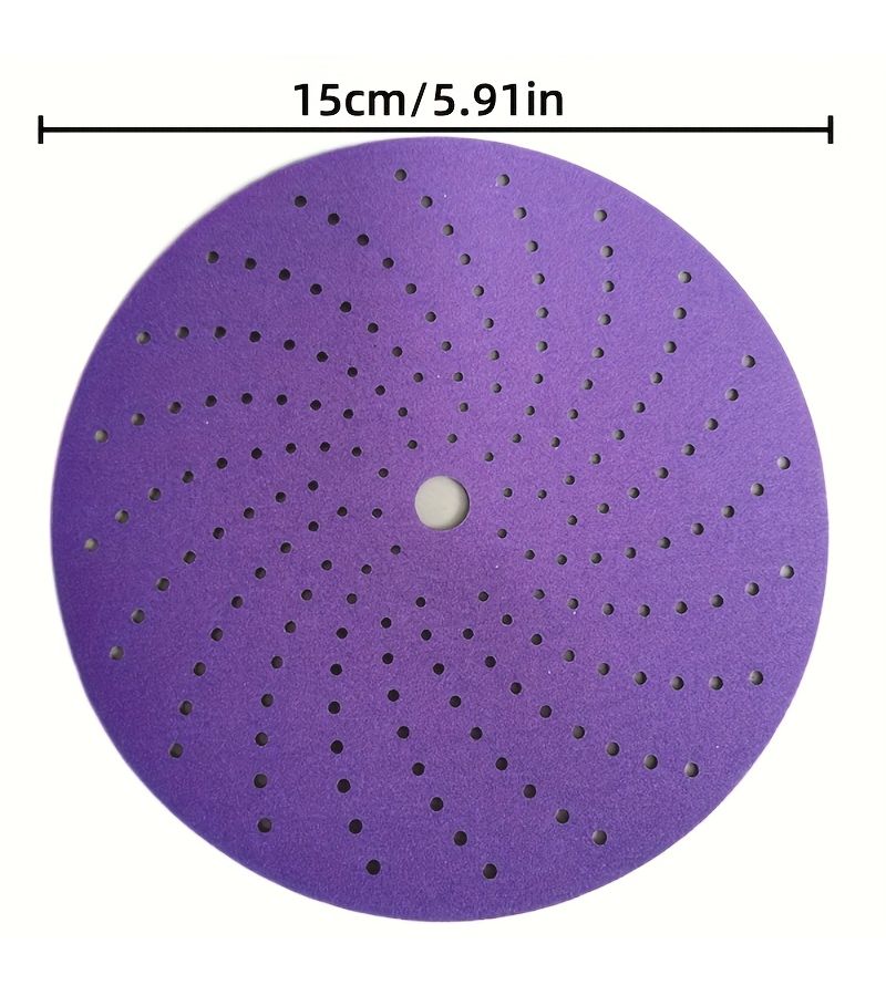 Set Of 50 Purple Rotary Sandpaper Discs 6 Inch Ceramic Coating For Grinder Wood Polishing Ventilation And Cooling Cooling - Image 2