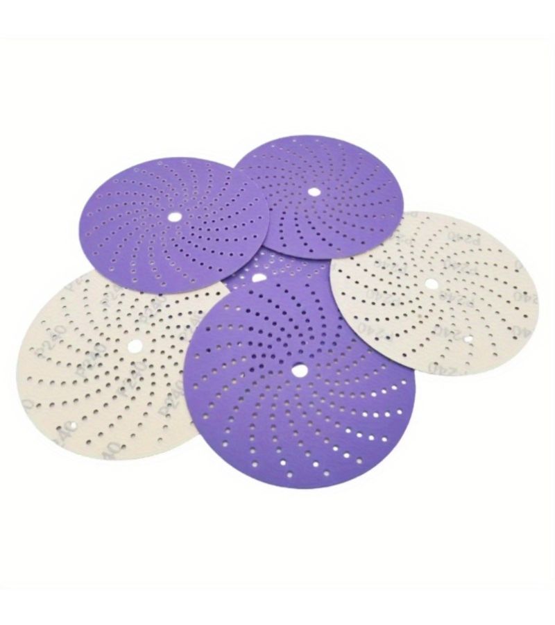 Set Of 50 Purple Rotary Sandpaper Discs 6 Inch Ceramic Coating For Grinder Wood Polishing Ventilation And Cooling Cooling - Image 3