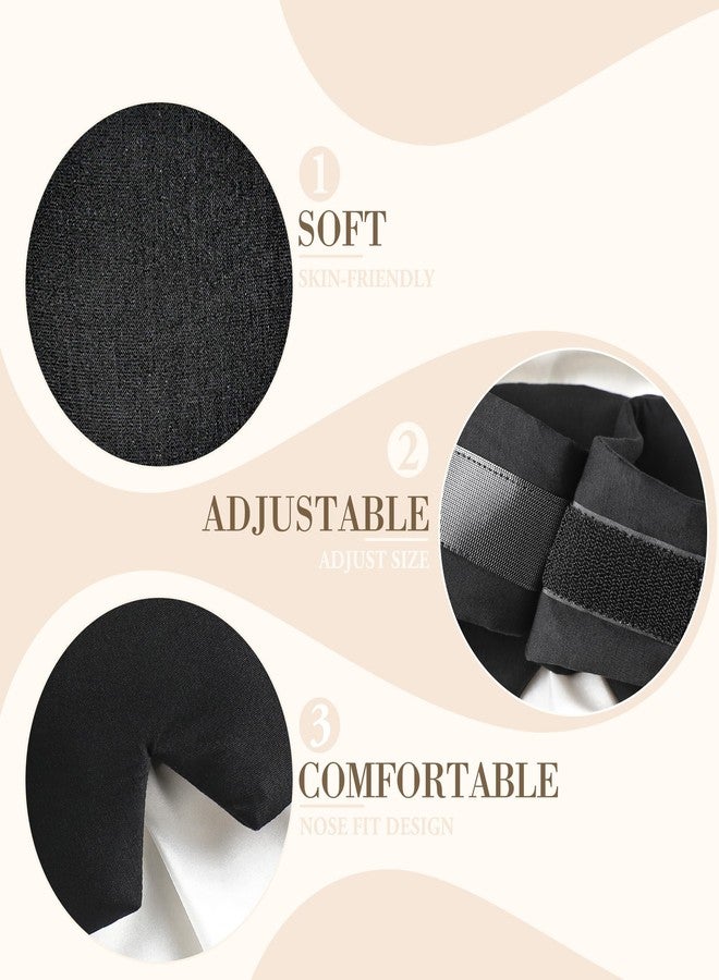 FRESHME Weighted Eye Mask for Sleeping - Black Cotton (0.7lb/11oz Face Eye Cover Weighted Eye Pillow Oversize Large Soft Sleeping Mask with Nose Pad for Women Men Deep Sleep Essential - Image 5