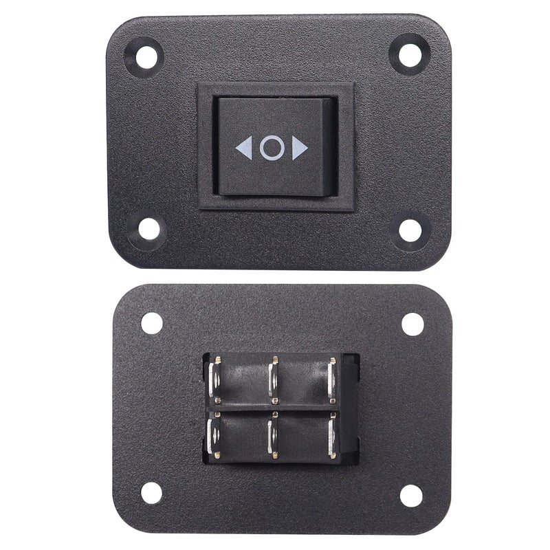 TWTADE Momentary Polarity Reverse Switch 12V DC 10A 6 Pin 3 Position Up Down Control Motor (ON)-Off-(ON) Rocker Toggle Switch with Panel,Wires,Screws - Image 5