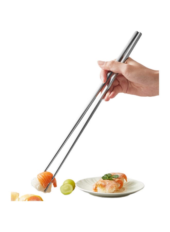 COOKER KING Chuidahuang 304 Stainless Steel Deep-Frying Chopsticks, Extended Household Hot Pot Non-Slip Chopsticks, Noodle Scooping Chopsticks, Heat-Resistant, One Pair - Image 2