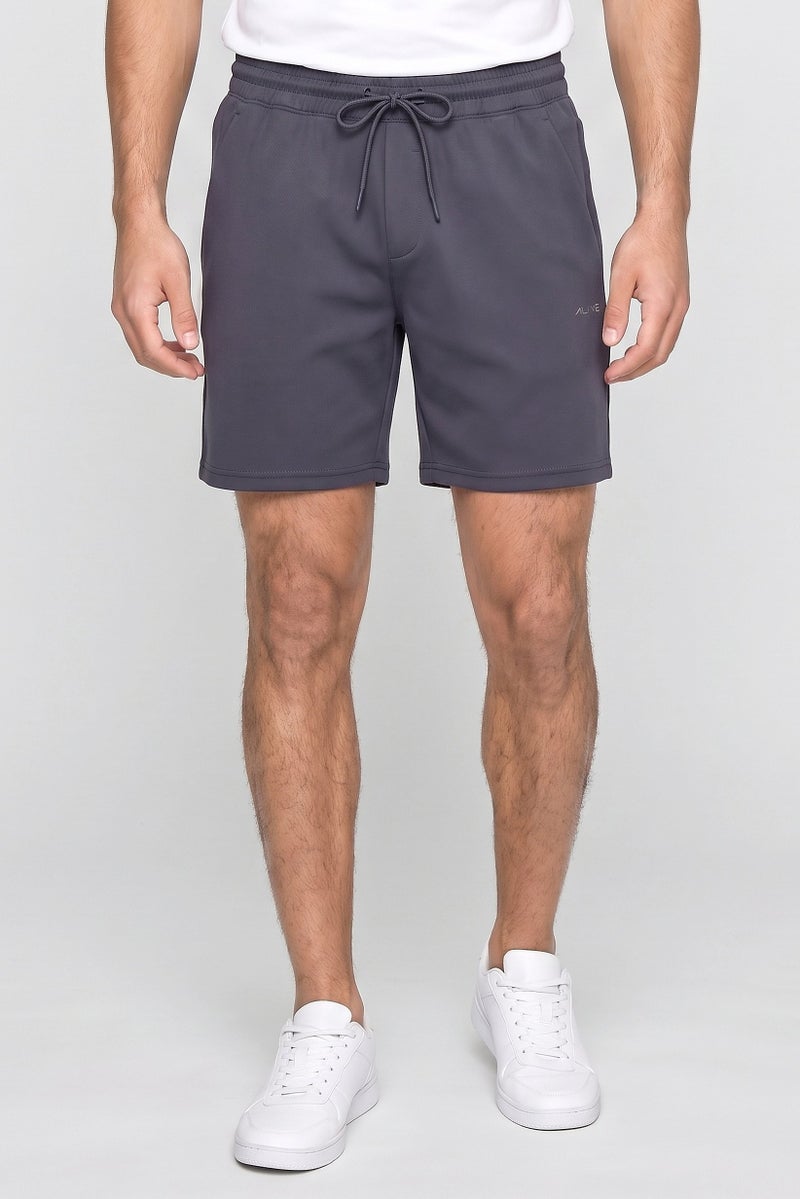 Alive Men Classic Fit 7 Inseam Training Shorts, Dusty Blue - Image 1