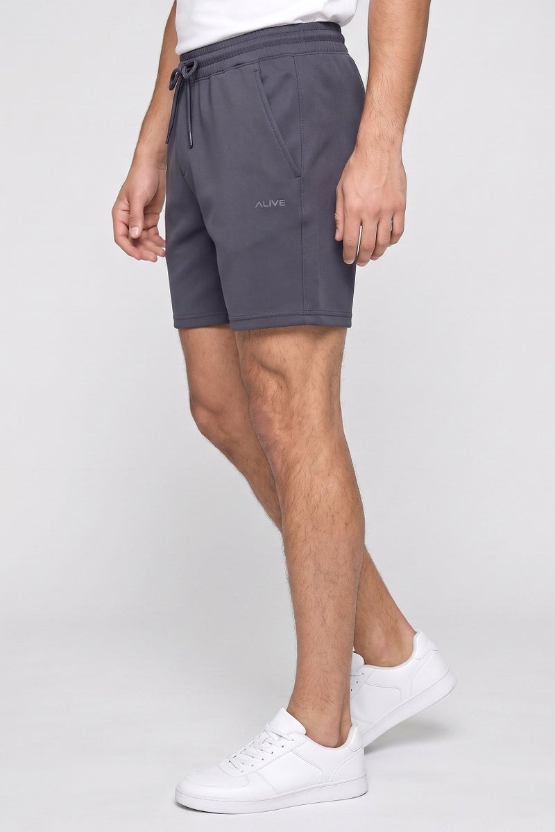 Alive Men Classic Fit 7 Inseam Training Shorts, Dusty Blue - Image 3