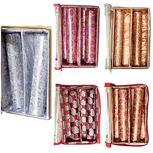 Sunshine 2 Row Bangle Organiser Case Box Pouch | Necklace Organizer | Bangle Box Pouch Unisex (Multi Color) - Image 2