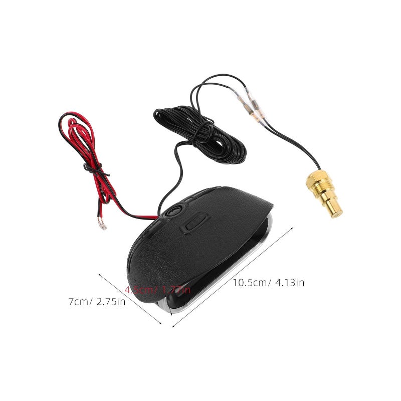عرض شاشة LCD العالمي لقياس درجة حرارة الماء والجهد الكهربائي، عداد رقمي 12 فولت 24 فولت للسيارة والشاحنة والدراجة النارية - Image 3