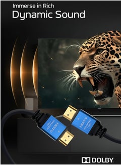 Tortox Tortox 4K 60Hz 2.0 HDMI Cable (2M), Ultra Speed HDMI 18Gbps, Supports 3D, Ethernet,1080P, Gold Plated Plug with Aluminum Shell Body For TV, Play Station, Computer, Monitor, Projector  - Image 5