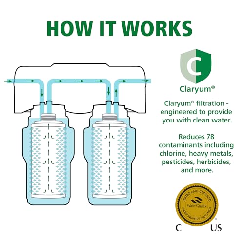 AO Smith Under Sink Water Filter System - Reduces PFAS, Lead, & Chlorine in Drinking Water - Under Counter Claryum Filtration for Kitchen - 2-Stage - AO-US-200 - Image 3