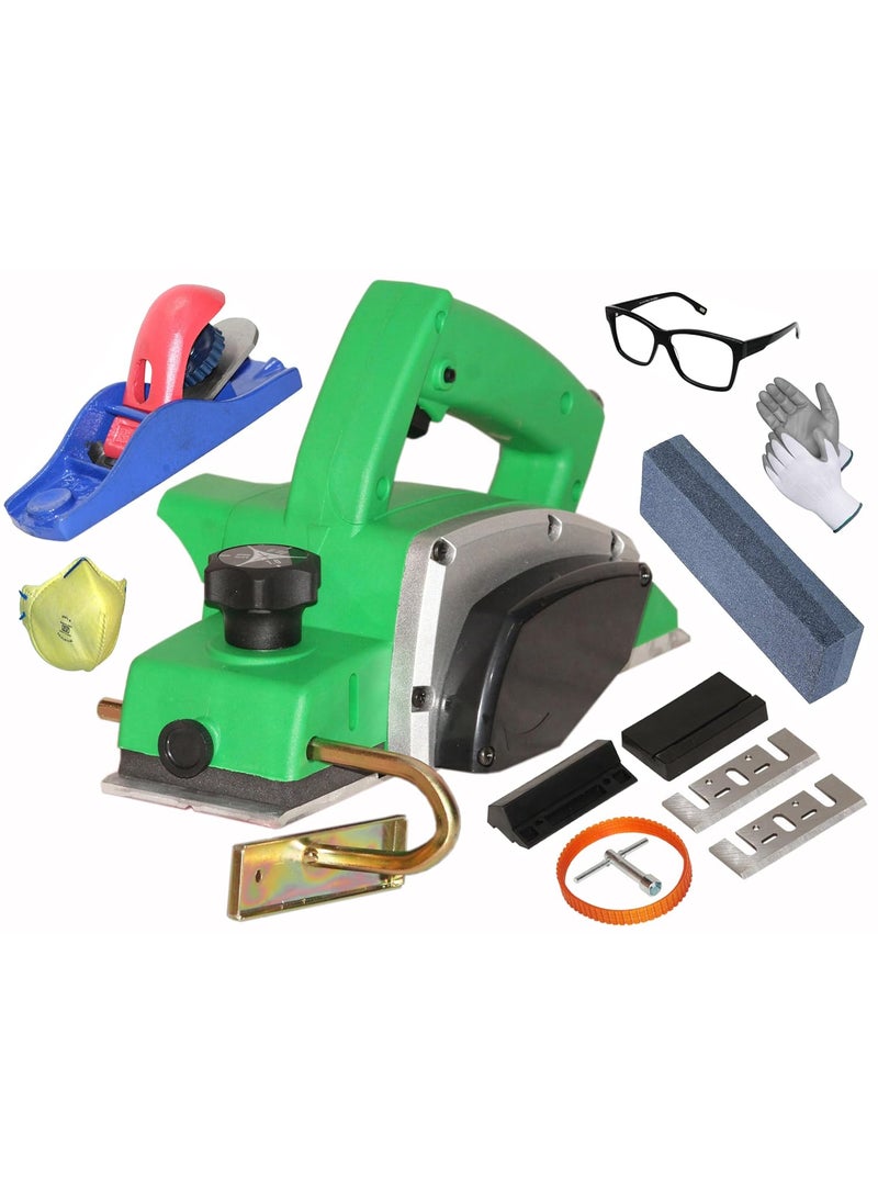 Digital Craft Digital Craft Wood Planer 1400W Machine of Carpentry HighPower MultiFunction Electric Planer Professional Woodworking Machine 82mm Electric Planer MachineSharpening Stone5Inch Hand Planer  - Image 1