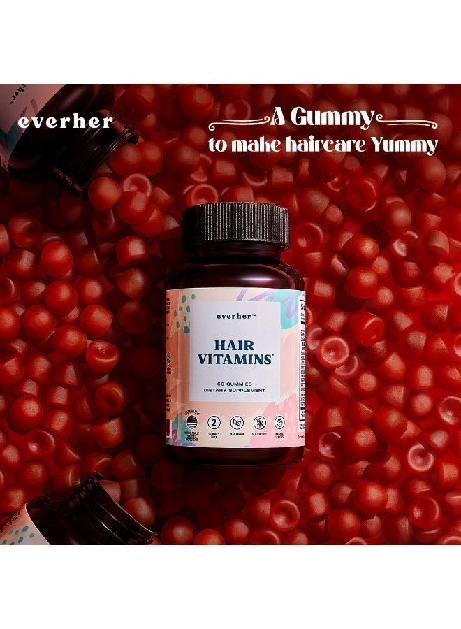ايفرهير جاميز فيتامينات الشعر من إيفرهير | صنع في أمريكا | بيوتين وزنك وحمض الفوليك | يدعم نمو الشعر وتقوية الأظافر وصحة البشرة | نباتي | نكهات طبيعية | 60 حبة جاميز - Image 4