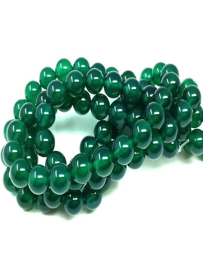 LIFAVOVY 8mm Natural Green Agate Beads Round Gemstone Loose Beads for Jewelry Making (47-50pcs/strand) - Image 2