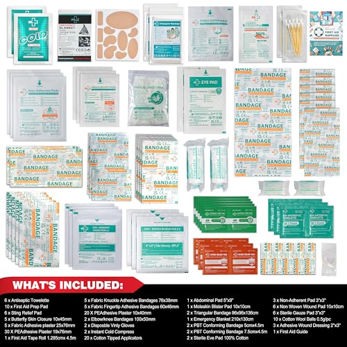 General Medi 160 Piece First Aid Kit Bag Refill Kit - Includes Instant Cold Pack, Bandages,Emergency Blanket, Moleskin Pad, Gauze - Extra Replacement Medical Supplies for First Aid - Image 3