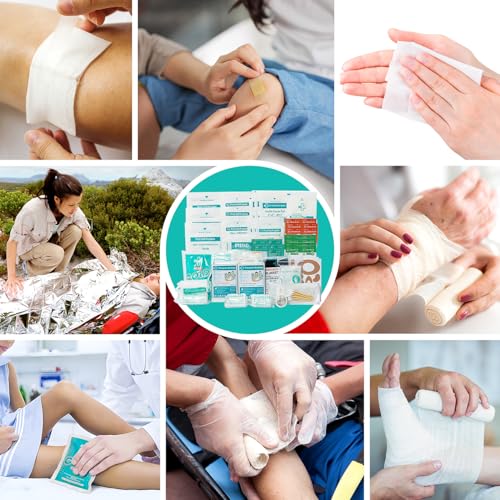 General Medi 160 Piece First Aid Kit Bag Refill Kit - Includes Instant Cold Pack, Bandages,Emergency Blanket, Moleskin Pad, Gauze - Extra Replacement Medical Supplies for First Aid - Image 4
