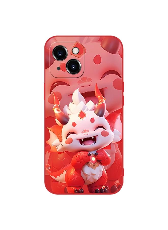 S-TOP Case For iPhone 15 Plus New Year Red Silicone Shockproof Phone Case - Image 1