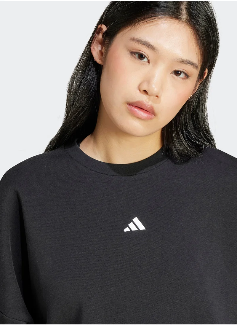 Adidas Essential Small Logo Feel Cozy Sweatshirt