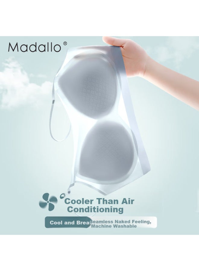 Madallo Modal Ultra-thin Ice Silk Seamless Bra For Women, Summer Thin Style, Minimizes Large Camisole, Beautiful Back, Sports Vest-style Bra - Image 2