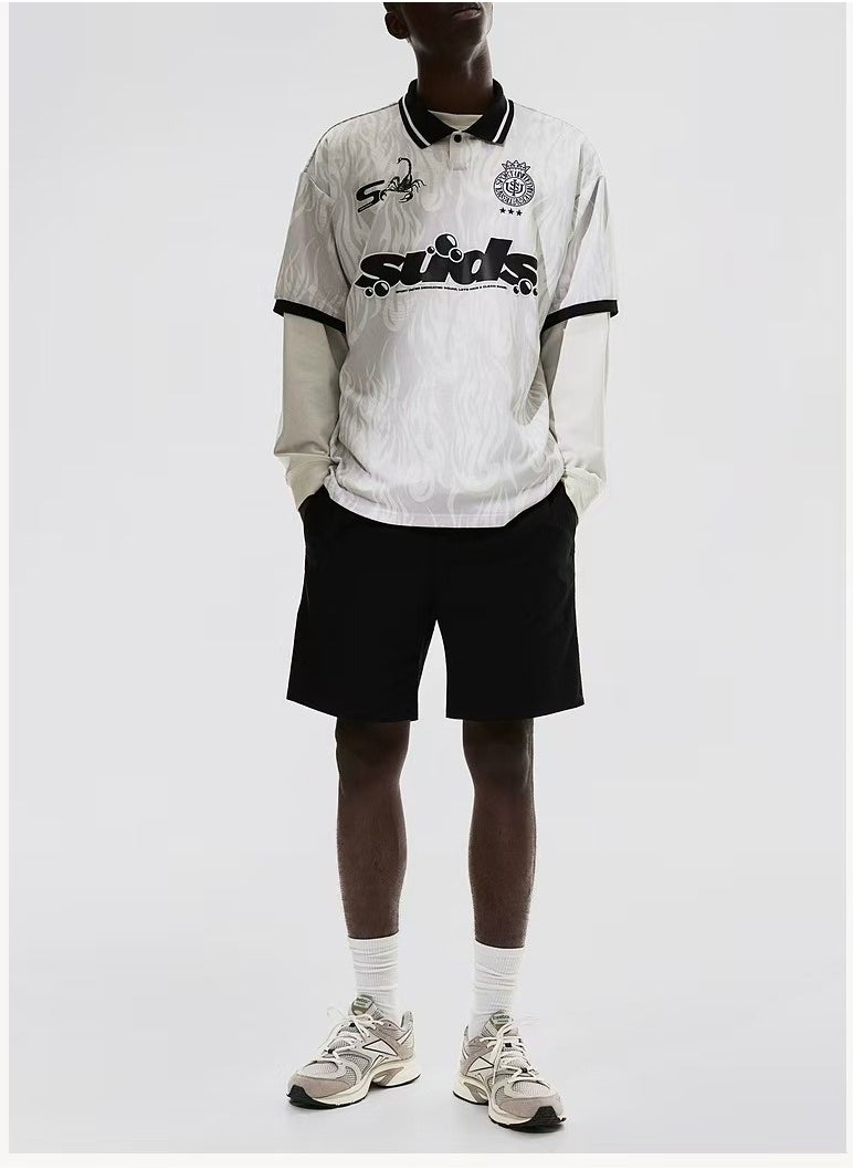 H and M - HM Summer Thin Sports Pants With Elastic Waist And Loose Straight Leg Casual Shorts - Image 1