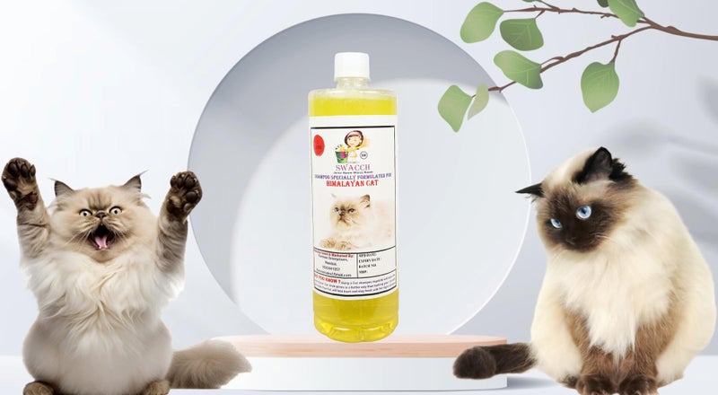 SWACCH Shampoo Specially Formulated for Himalayan Cat (1 Litre) Lemon - Image 1
