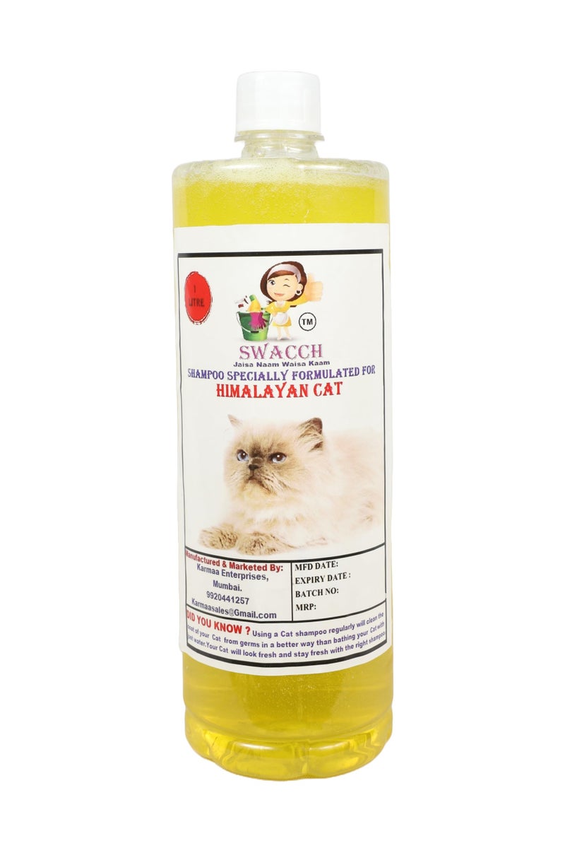 SWACCH Shampoo Specially Formulated for Himalayan Cat (1 Litre) Lemon - Image 2