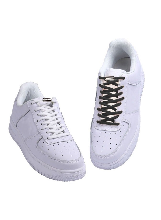 4 أزواج أربطة أحذية مرنة بدون أربطة أربطة أحذية مرنة بأبازيم معدنية - Image 3