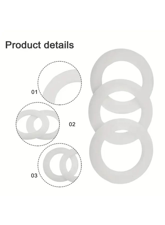 Dual Flush Toilet Tank to Bowl Seal Replacement Kit 3pcs Rubber Gasket Easy Install - Image 4