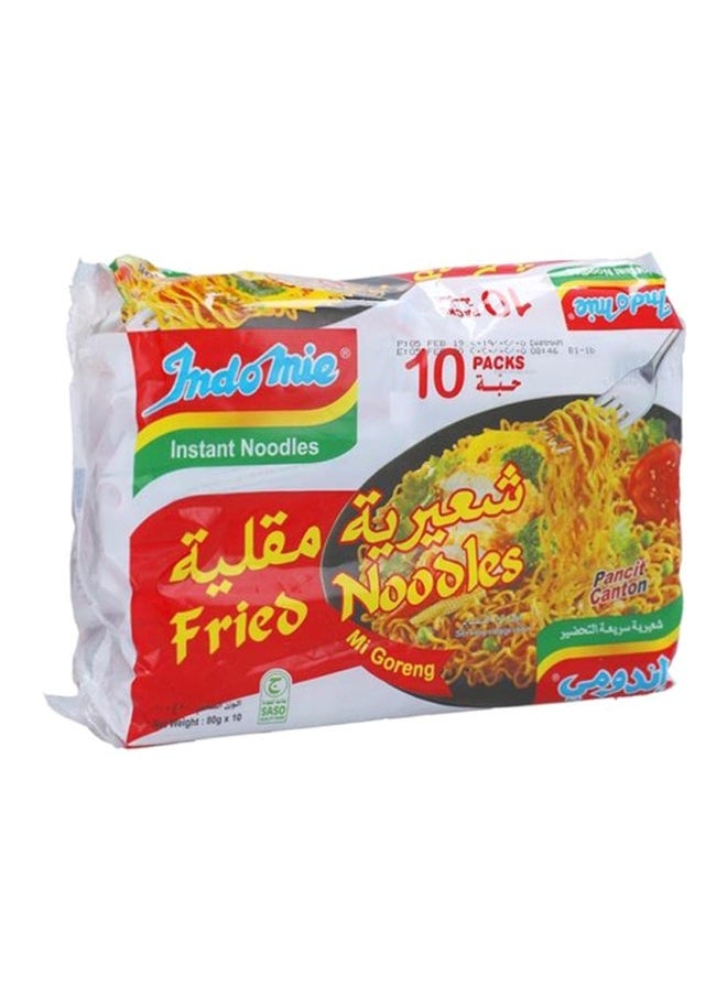 Indomie Instant Noodles, Fried, Pack Of 10, 80g 