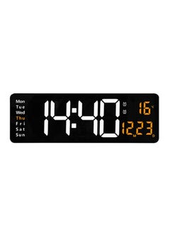 Crony CRONY 6626 Electronic Clock Living Room Wall-Mounted Large Screen Display LED Digital Clock-White+Orange  - Image 1