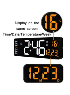 Crony CRONY 6626 Electronic Clock Living Room Wall-Mounted Large Screen Display LED Digital Clock-White+Orange  - Image 2