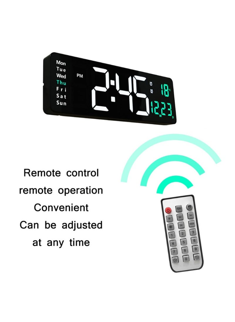 Crony CRONY 6626 Electronic Clock Living Room Wall-Mounted Large Screen Display LED Digital Clock-White+Orange  - Image 5