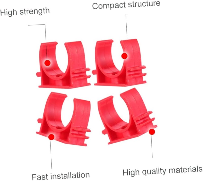 بطاقة إدارة حامل المياه الثقيل الأحمر لربط خرطوم الأسلاك 3 7X2 7 سم دعم الأنابيب - Image 4