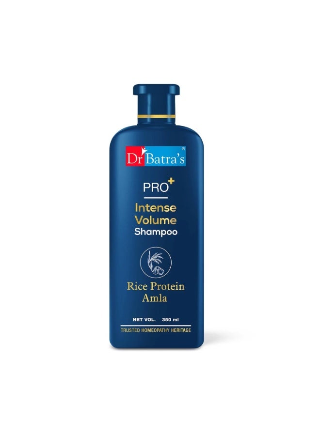 Dr Batra's Dr. Batra's Shampoo Pro+ Intense Volume Shampoo with Rice Protein & Amla – Strengthens Hair & Adds Natural Volume | For Fuller, Thicker & Healthier Hair | Gentle Daily Hair Cleanser | 350 ml ( Pack of 2 ) - Image 2