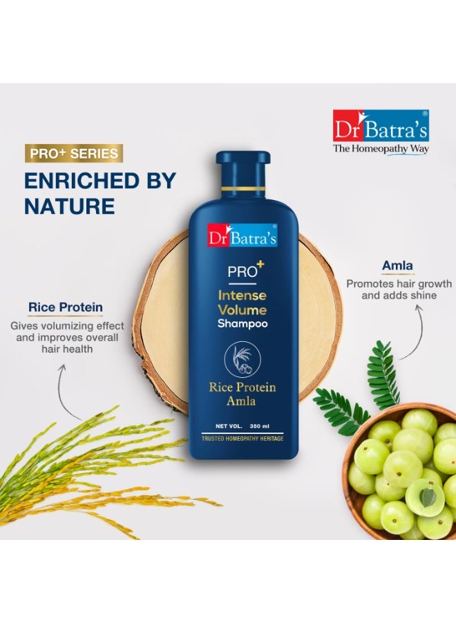Dr Batra's Dr. Batra's Shampoo Pro+ Intense Volume Shampoo with Rice Protein & Amla – Strengthens Hair & Adds Natural Volume | For Fuller, Thicker & Healthier Hair | Gentle Daily Hair Cleanser | 350 ml ( Pack of 2 ) - Image 4