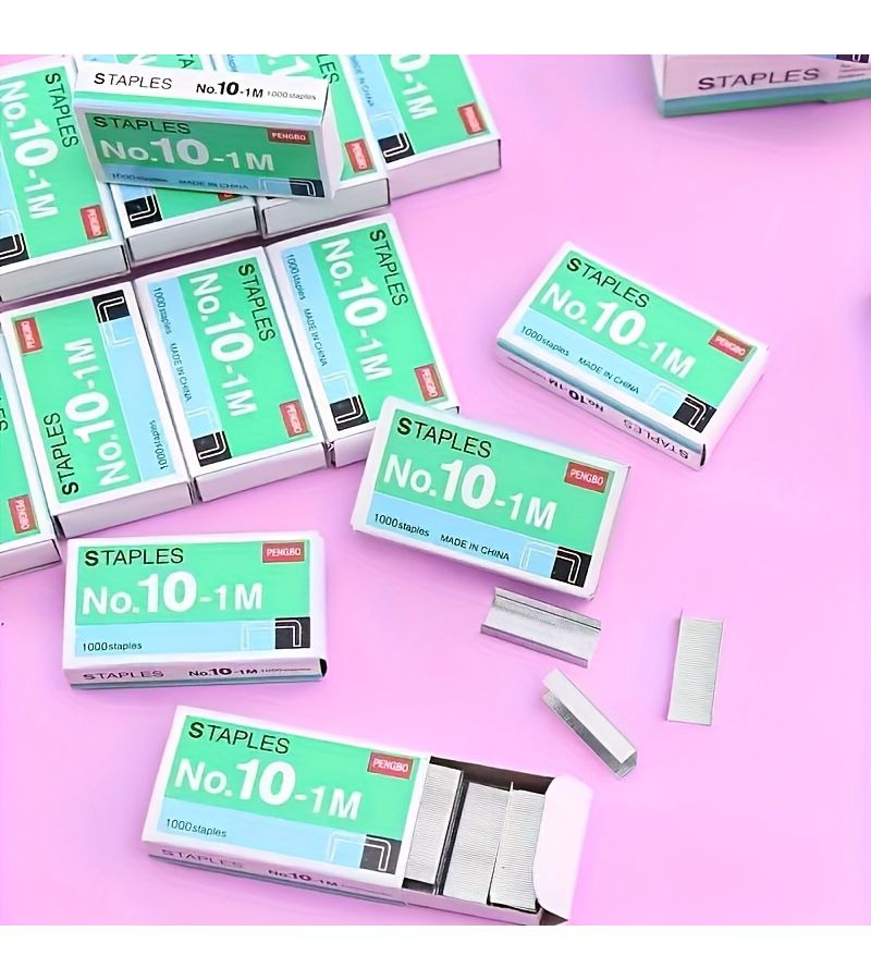 1 Box 1000pcs Universal Mini Staplers Portable Paper Binding Tool For School Office Supplies - Image 2