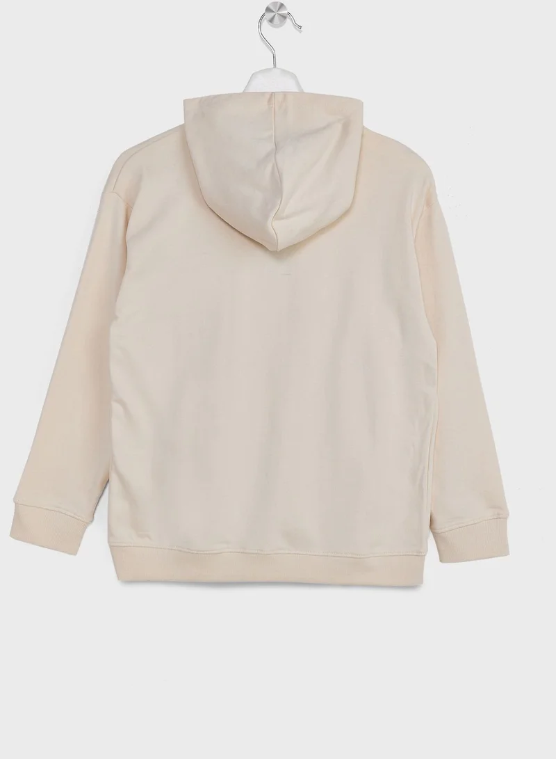 Ripples Boys Casual Printed Hoodie With Pocket