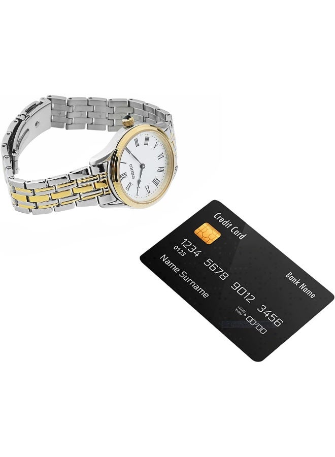 Seiko ساعة سيكو النسائية التناظرية الكوارتز SWR070P1، فضي-ذهبي، سوار - Image 5