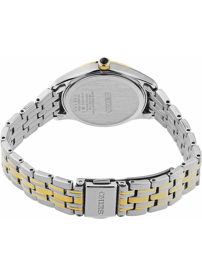 Seiko ساعة سيكو النسائية التناظرية الكوارتز SWR070P1، فضي-ذهبي، سوار - Image 4