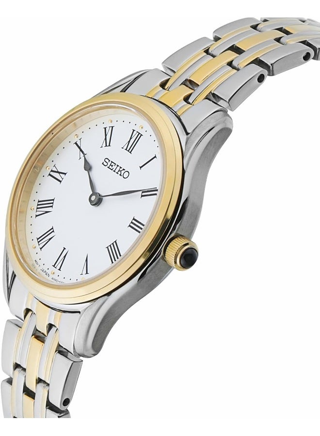 Seiko ساعة سيكو النسائية التناظرية الكوارتز SWR070P1، فضي-ذهبي، سوار - Image 2