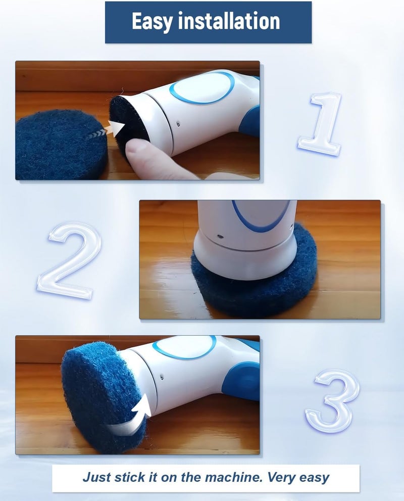 Nahntaipy وسادة فرك زرقاء Nahntaipy 6PCS لجهاز Black & Decker PKS160 Power Scrubber - Image 5