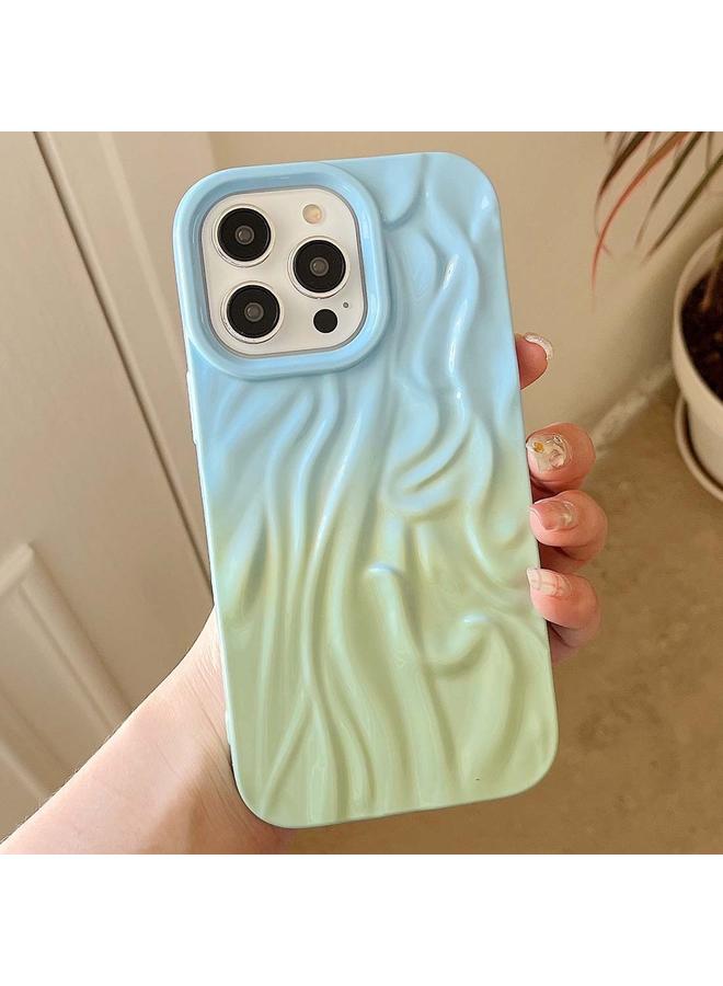 اس-توب جراب لهاتف iPhone 15 Pro Max، جراب هاتف TPU بملمس زيتي متدرج التجاعيد - Image 3