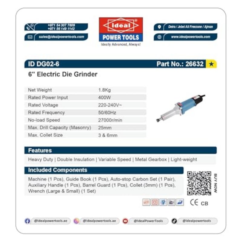 ID DG02-6 Electric Die Grinder Machine - Image 4