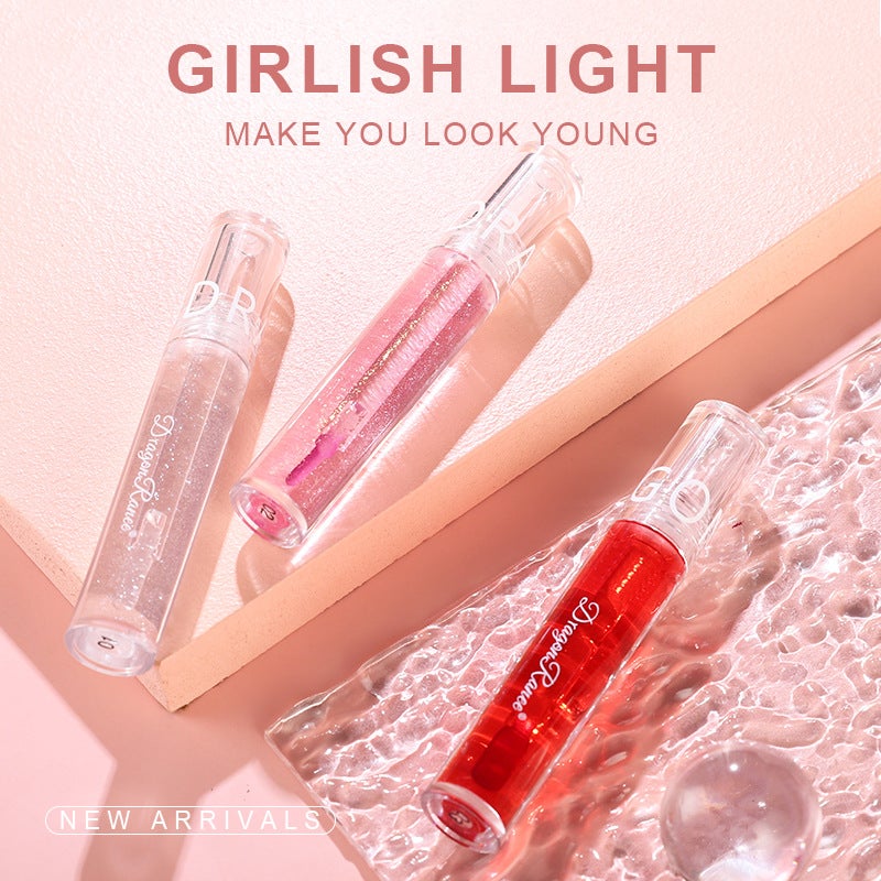Mirror Water Gloss Lip Glaze Lipstick Lip Gloss Lip Gloss Glass Lip Gloss Student Girl Transparent Pouty Lip Gloss - Image 4
